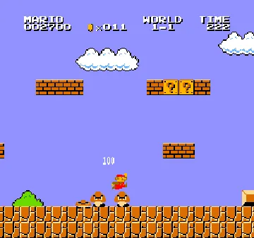 Vs. Super Mario Bros. screen shot game playing